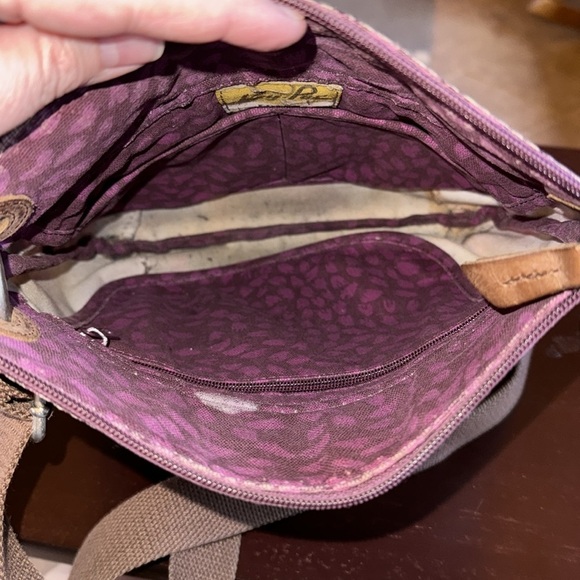 Fossil Key Per Slick Canvas & Regular Canvas Trees Landscape Crossbody Bag - Picture 6 of 7